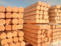 Cylindered logs for wooden houses (rounded logs)